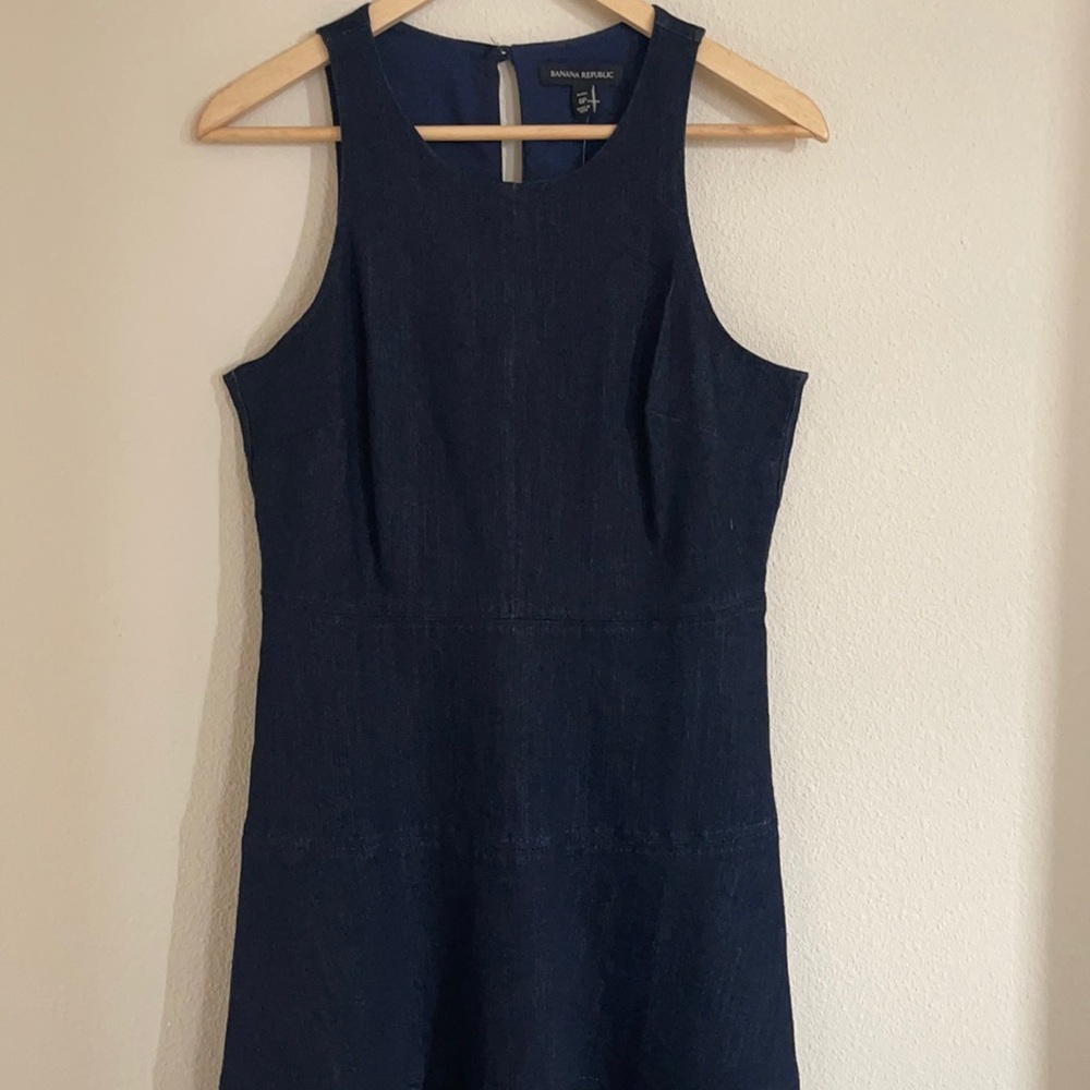 Banana Republic Blue Denim Sleeveless Dress